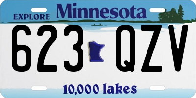 MN license plate 623QZV