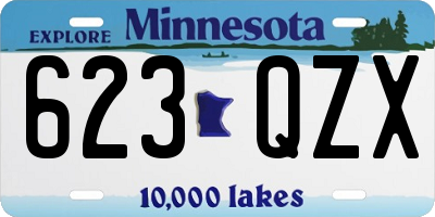 MN license plate 623QZX