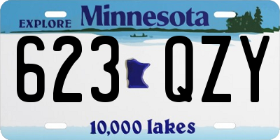 MN license plate 623QZY
