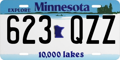 MN license plate 623QZZ