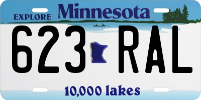 MN license plate 623RAL