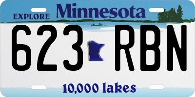 MN license plate 623RBN