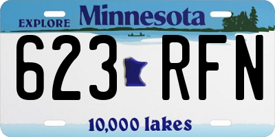 MN license plate 623RFN