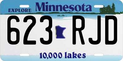 MN license plate 623RJD