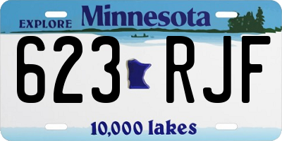MN license plate 623RJF