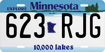 MN license plate 623RJG