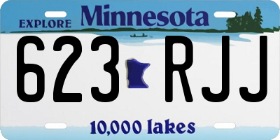 MN license plate 623RJJ