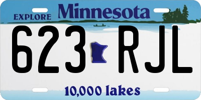MN license plate 623RJL