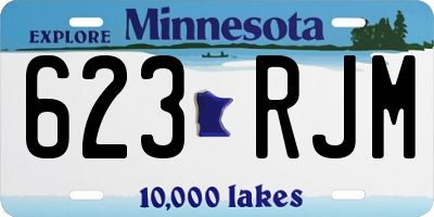 MN license plate 623RJM