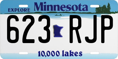 MN license plate 623RJP