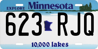 MN license plate 623RJQ