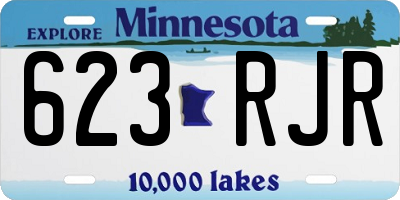 MN license plate 623RJR