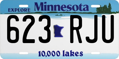 MN license plate 623RJU