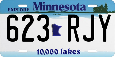 MN license plate 623RJY