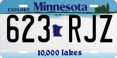 MN license plate 623RJZ