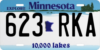 MN license plate 623RKA