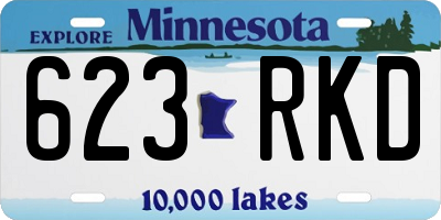 MN license plate 623RKD