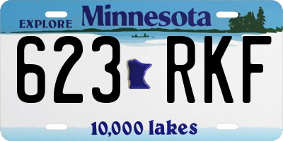 MN license plate 623RKF