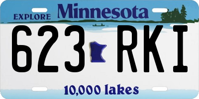 MN license plate 623RKI
