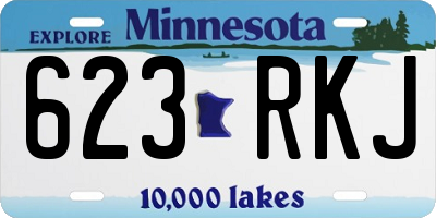 MN license plate 623RKJ