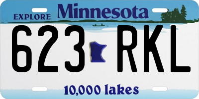 MN license plate 623RKL