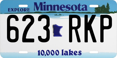 MN license plate 623RKP