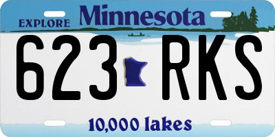 MN license plate 623RKS