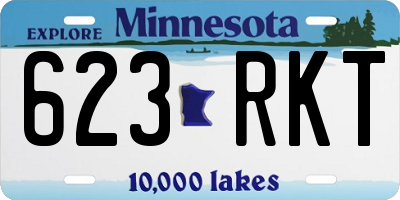 MN license plate 623RKT