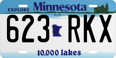 MN license plate 623RKX