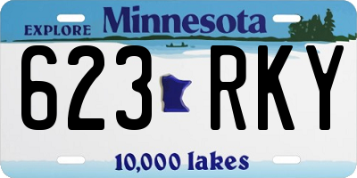 MN license plate 623RKY