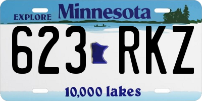 MN license plate 623RKZ