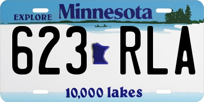 MN license plate 623RLA