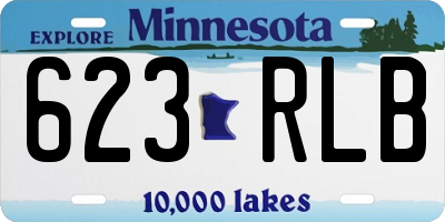 MN license plate 623RLB