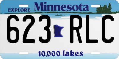 MN license plate 623RLC