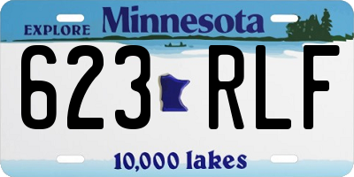 MN license plate 623RLF