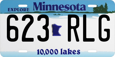 MN license plate 623RLG