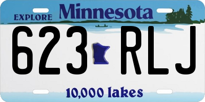 MN license plate 623RLJ