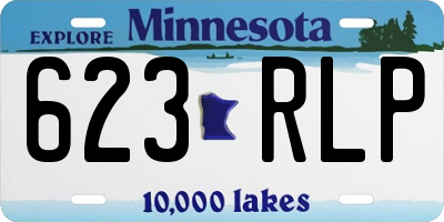 MN license plate 623RLP
