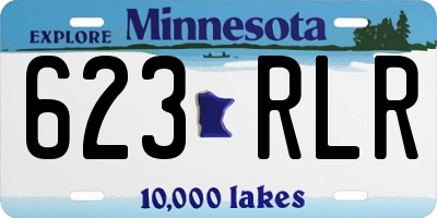MN license plate 623RLR