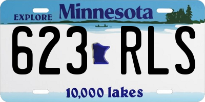 MN license plate 623RLS