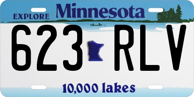 MN license plate 623RLV