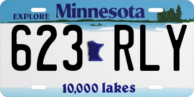 MN license plate 623RLY