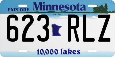MN license plate 623RLZ
