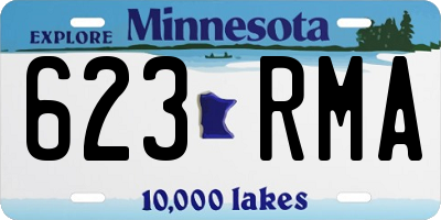 MN license plate 623RMA