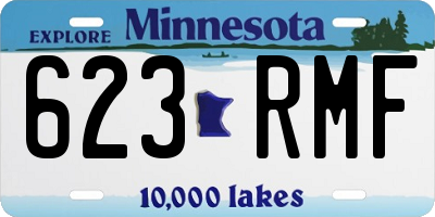 MN license plate 623RMF