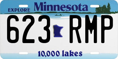 MN license plate 623RMP