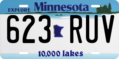 MN license plate 623RUV