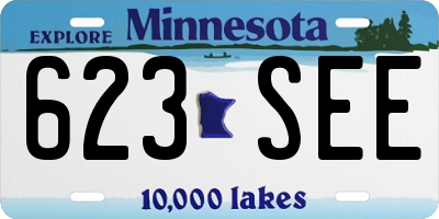 MN license plate 623SEE