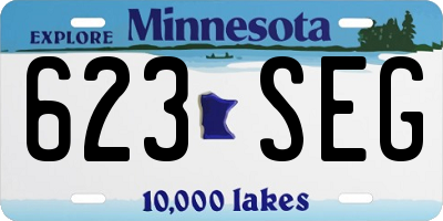 MN license plate 623SEG