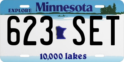 MN license plate 623SET
